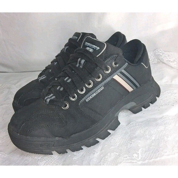 Vintage Skecher Sport Stamina Chunky Dad Shoe Y2k Black Leather Mens 8 Hiking main image 5